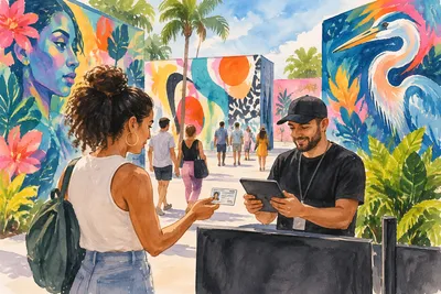 AI-generated illustration for “Wynwood Walls is free for Miami-Dade residents. Here is how to visit.”