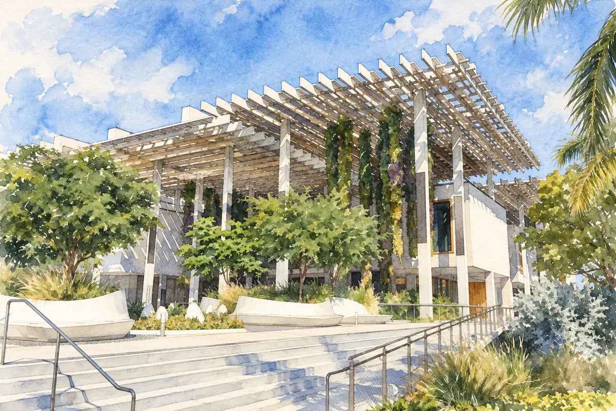 Illustration based on a photo, Downtown Miami