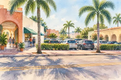 Illustration: civic plaza and public walkways, Little Havana