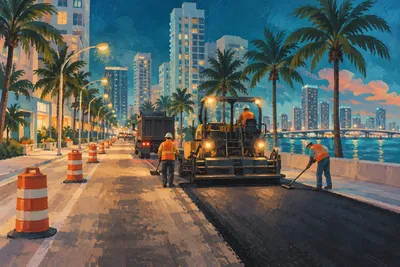 Illustration: life in Downtown Miami