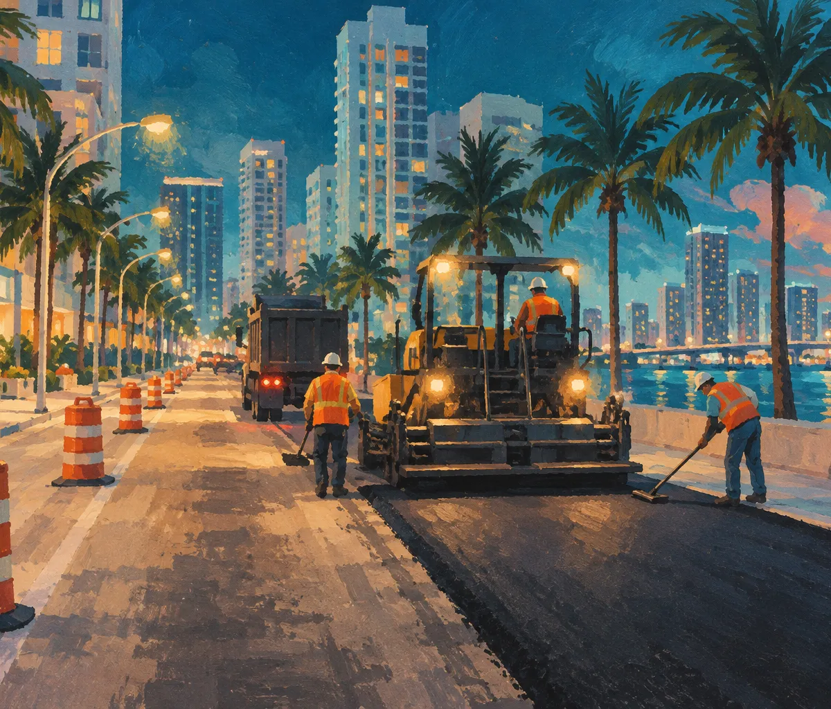 Illustration: life in Downtown Miami