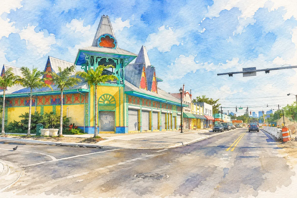 Illustration based on a photo, Little Haiti