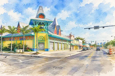 Illustration based on a photo, Little Haiti