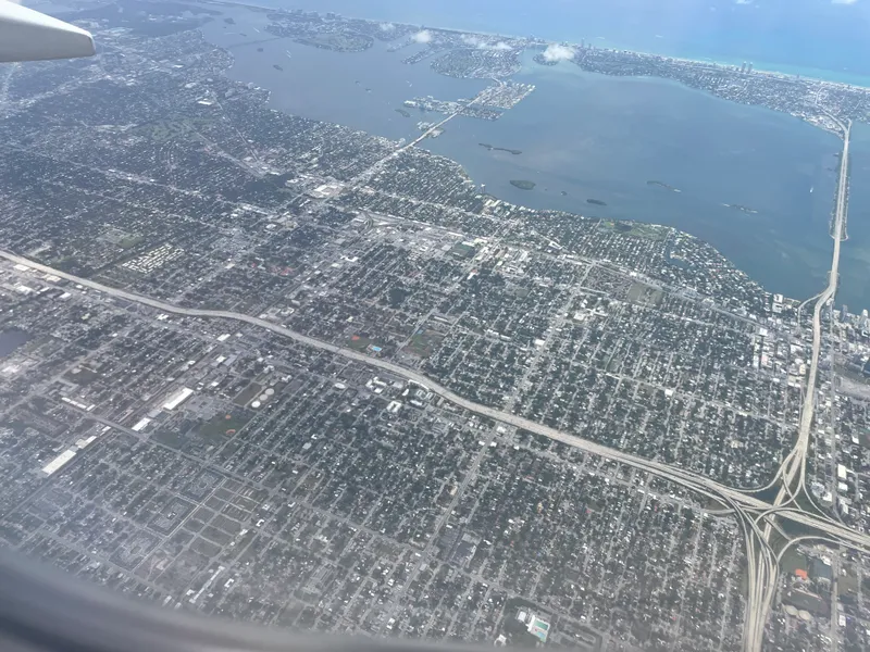 Aerial view of Little Haiti in Miami