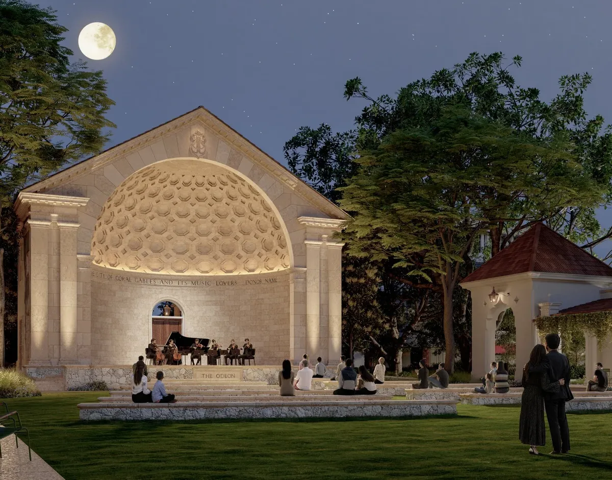 Proposed Ponce Circle Park redesign rendering, current October2026 press set. Not a photograph of a completed park.