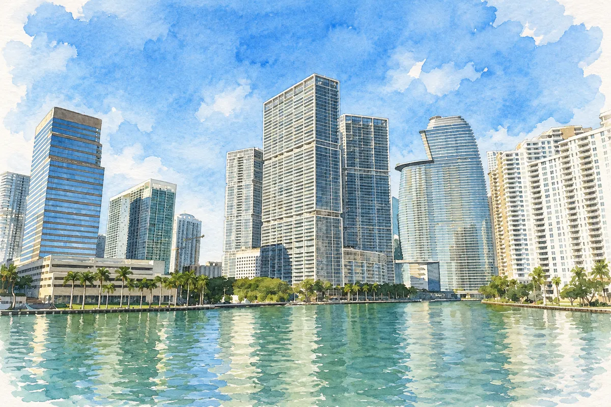Illustration based on a photo, Miami-Dade