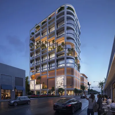 Proposed Ursa at night. Rendering, not built reality.