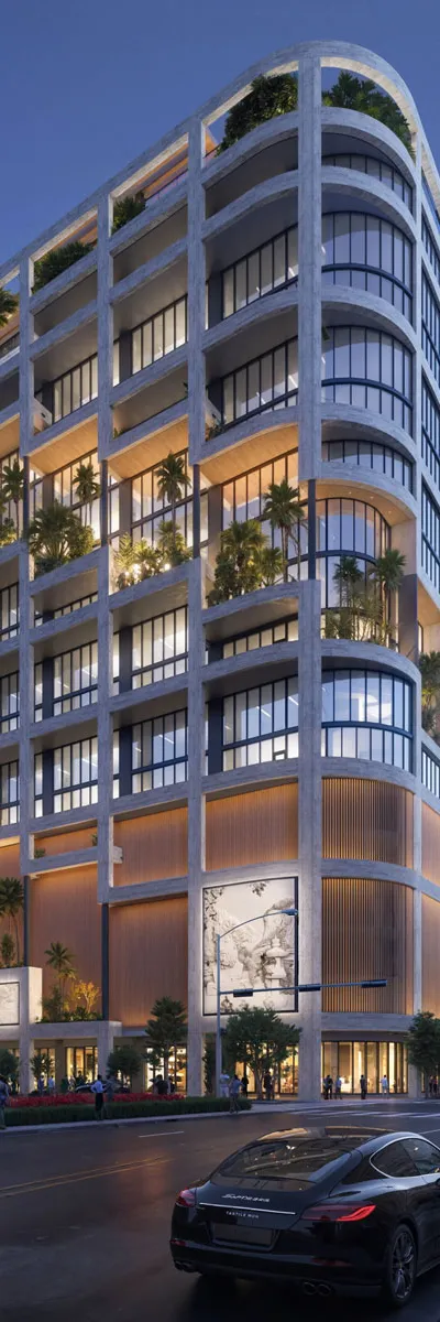 Proposed Ursa at night. Rendering, not built reality.