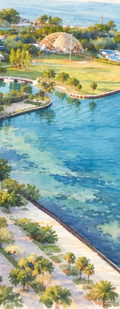 Illustration based on a photo, Virginia Key