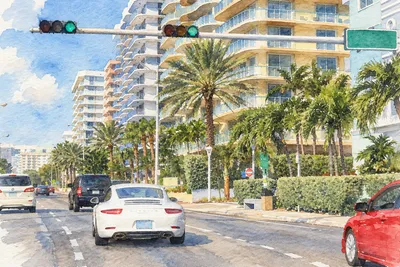Illustration based on a photo, Miami-Dade