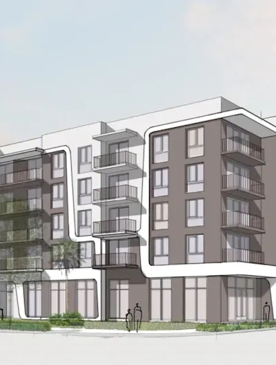 Rendering: Official Courtside II design rendering from property management gallery. Historical rendering; does not show actual completed construction. Creator not identified.