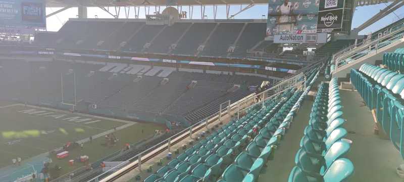 Fans watch a Miami Dolphins game at Hard Rock Stadium