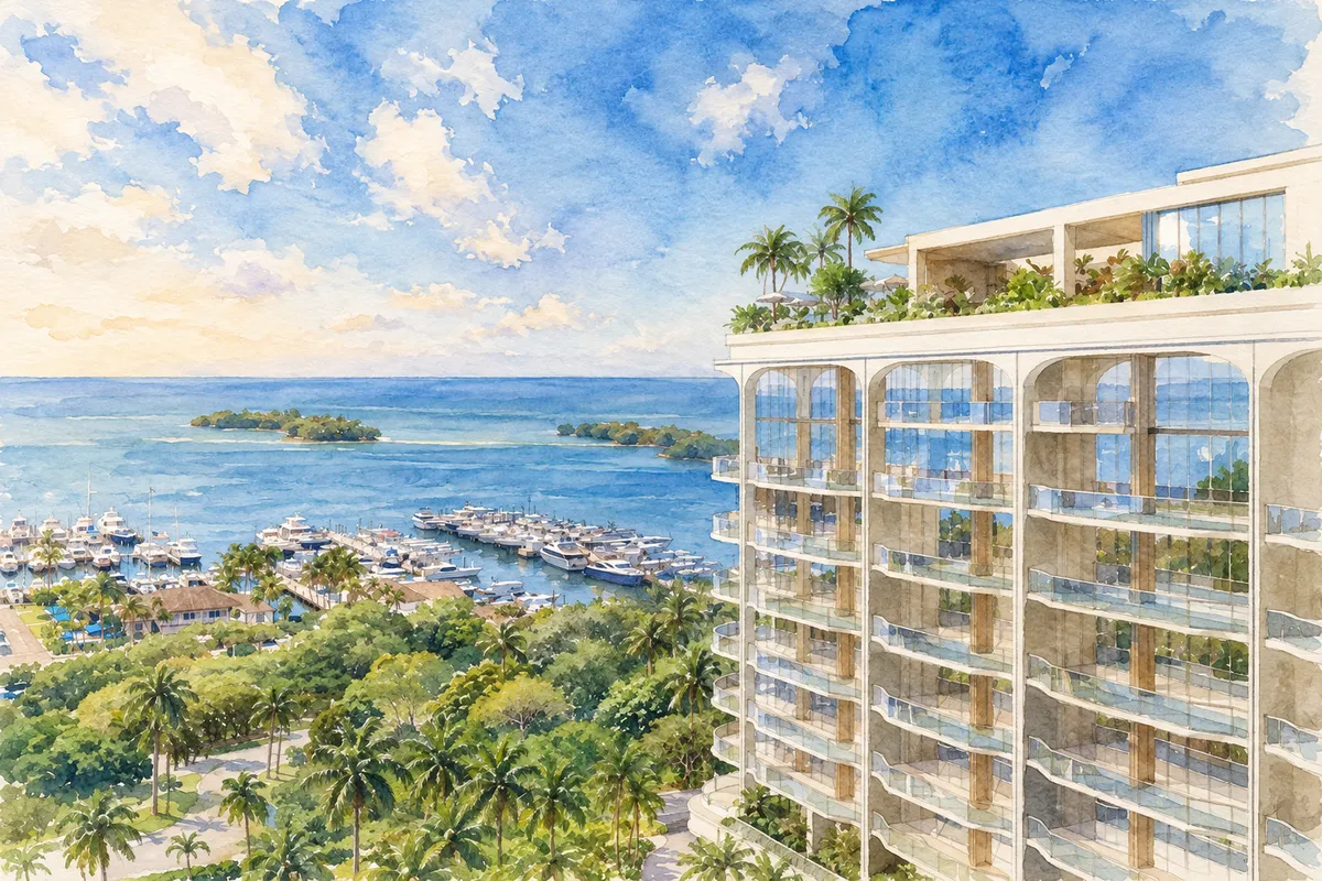 Illustration based on a photo, Coconut Grove