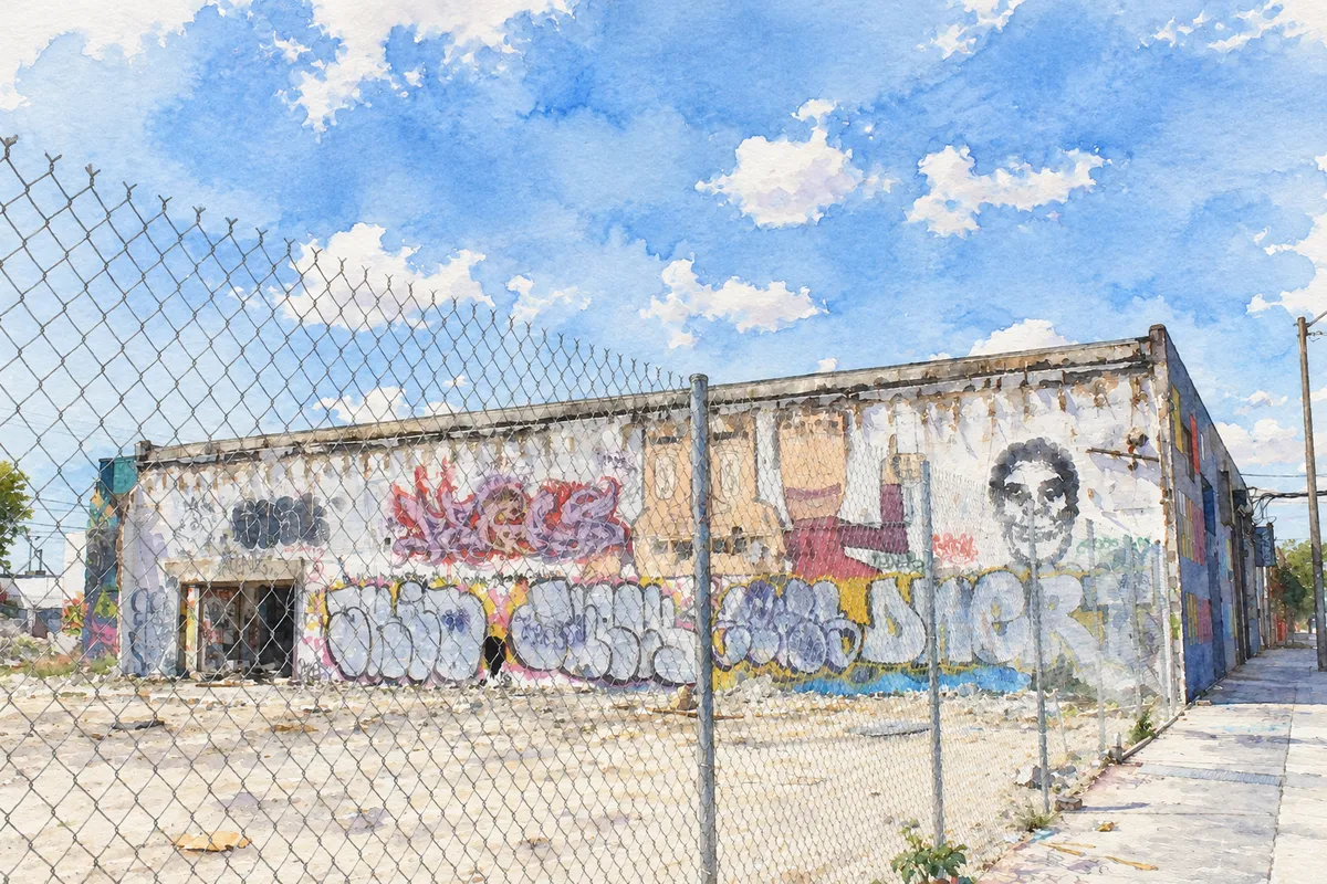 Illustration based on a photo, Wynwood