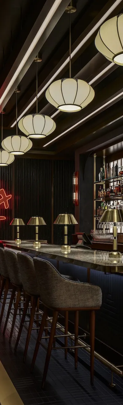 Archive January 2024 photo of original Lucky Cat Miami interior. Does not show the redesigned Steak room.