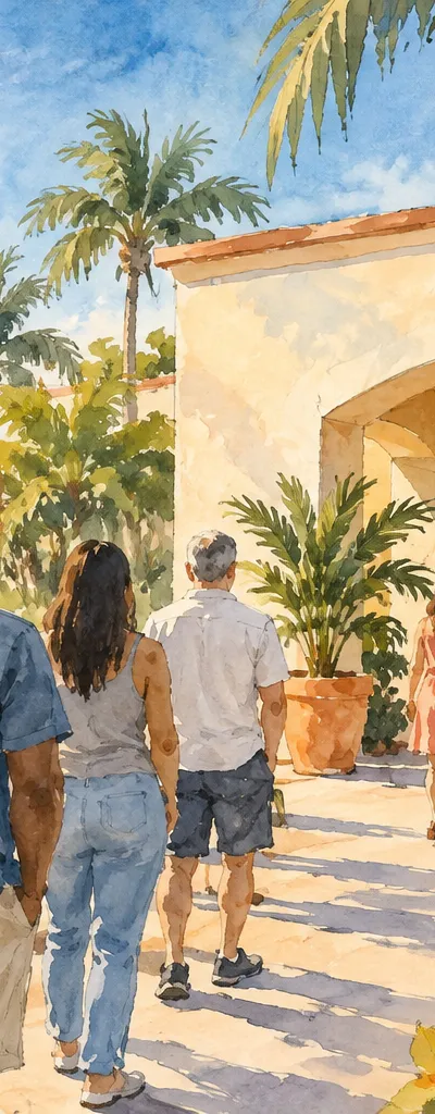 Illustration: waterfront shoreline and bay view, Miami-Dade