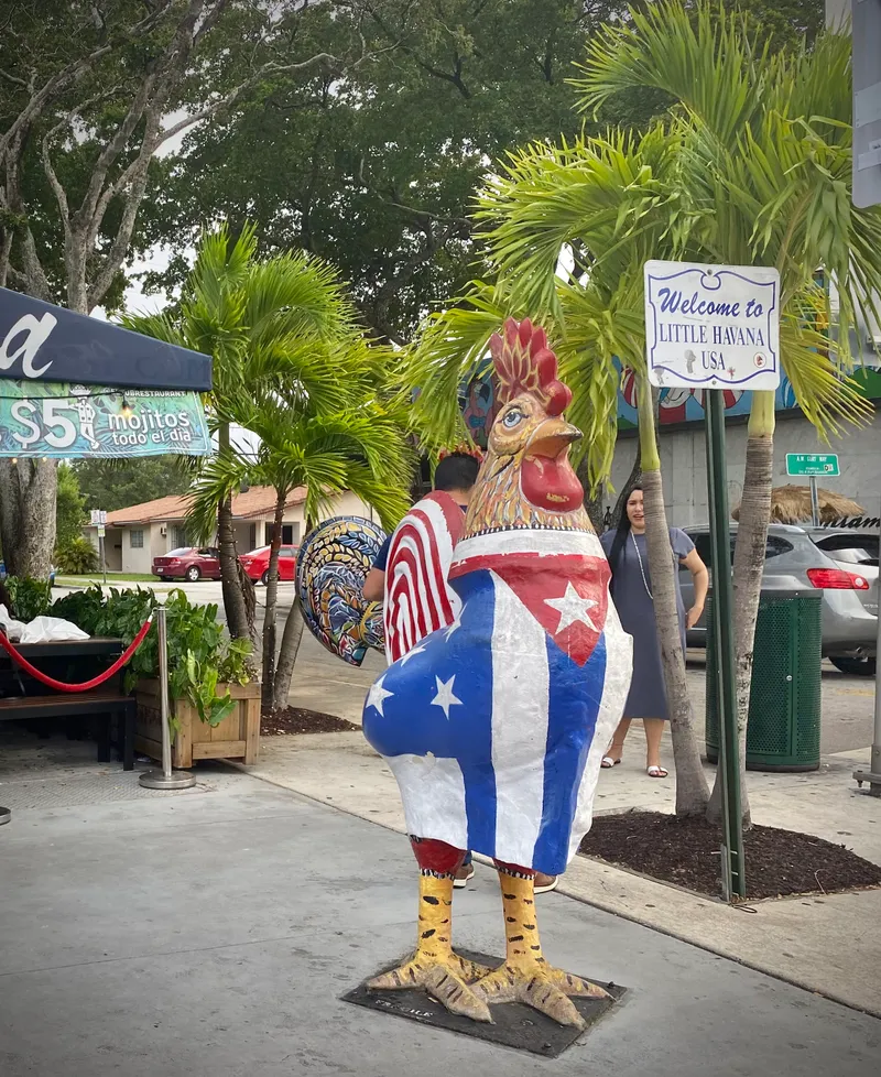 A welcome sign on Calle Ocho in Little Havana
