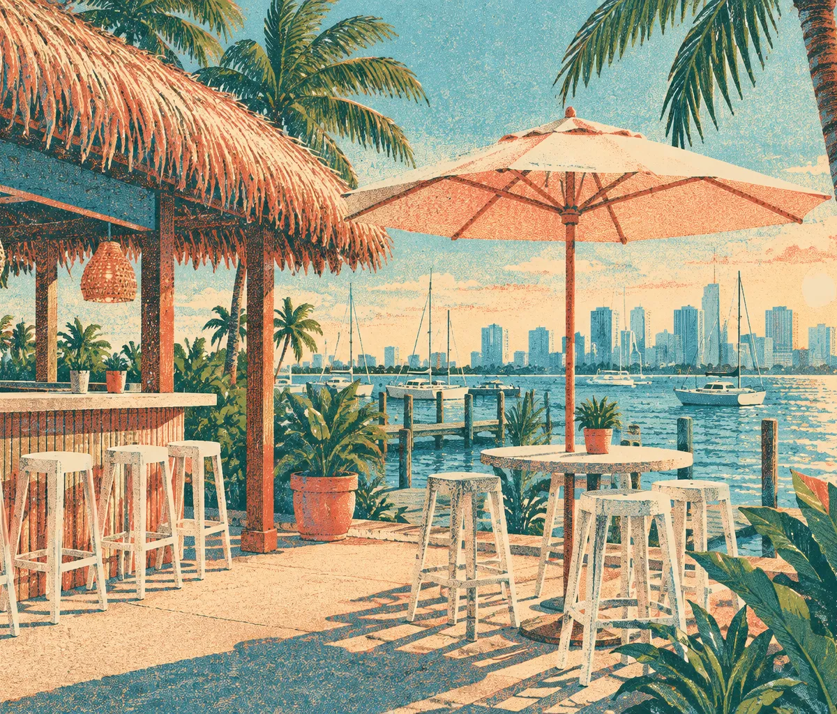 Illustration: dining in Virginia Key