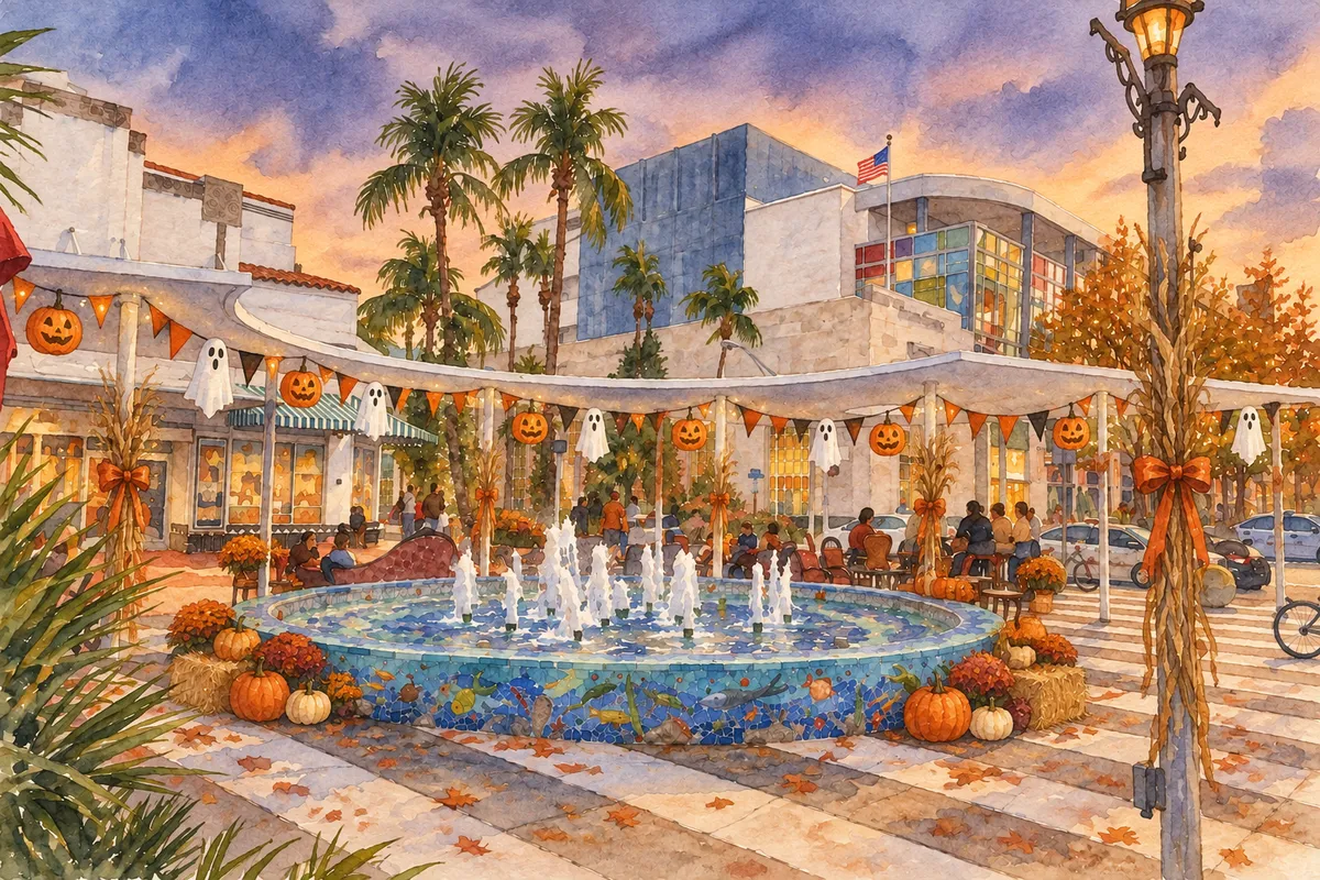 Illustration based on a photo, Miami Beach