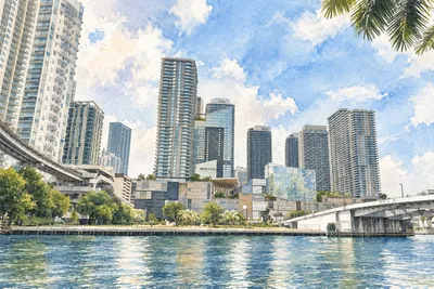 Illustration based on a photo, Miami-Dade