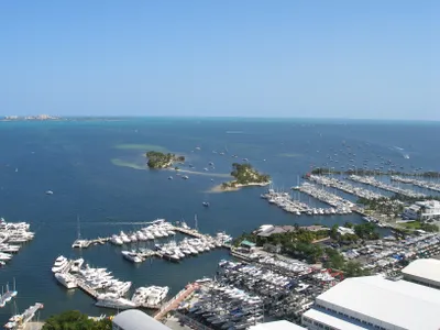 Boats on Biscayne Bay from Coconut Grove Marina, March 28, 2008; illustrative archive